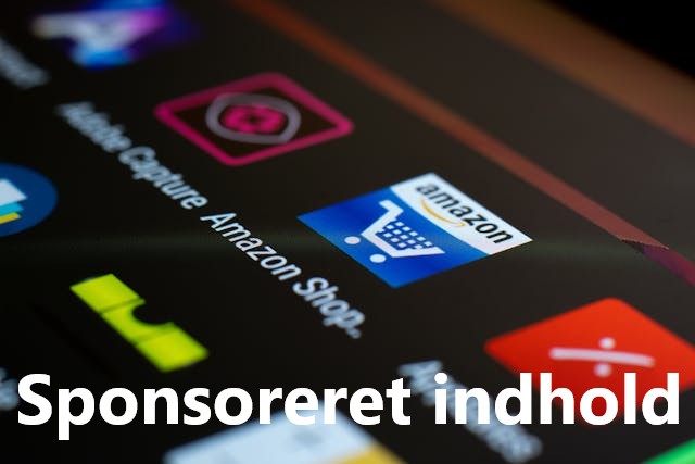 Amazon shop app logo vist på mobilskærm